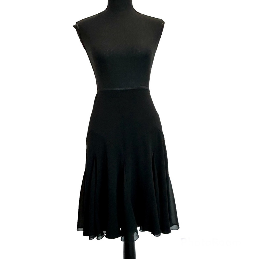 JOSEPH Ribkoff black A-line handkerchief skirt Sz 8